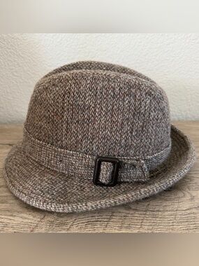 Pendleton Virgin Wool‎ Brown Tweed Vintage 1960’s Fedora Hat Size 7 1/8 USA